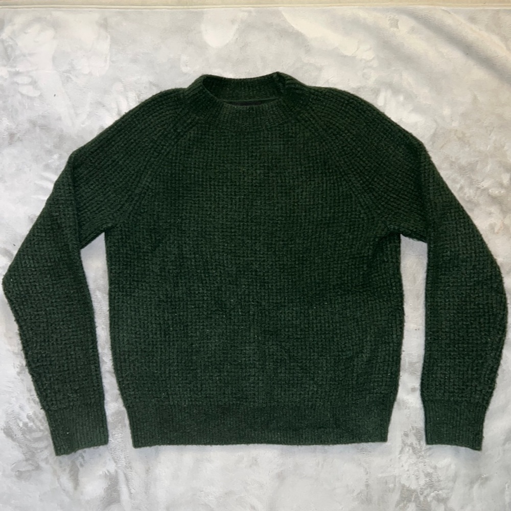Banana Republic Dark Green Mock-neck Sweater